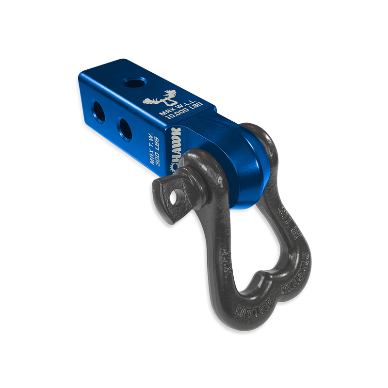 Moose Knuckle XL 3/4 Shackle and Blue Mohawk 2.0 Receiver Combo - Aspire Auto Accessories