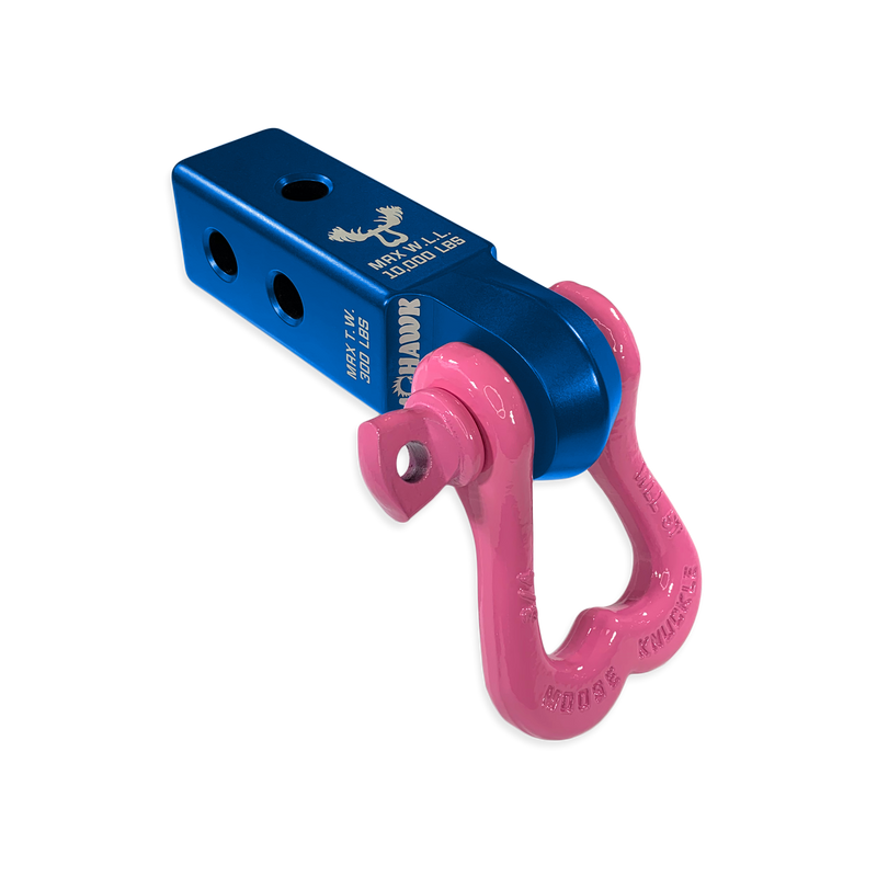 Moose Knuckle XL 3/4 Shackle and Blue Mohawk 2.0 Receiver Combo - Aspire Auto Accessories