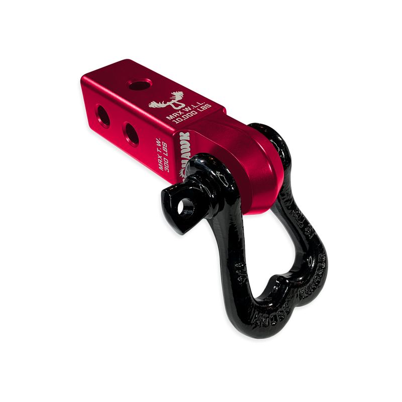 Moose Knuckle XL 3/4 Shackle and Red Mohawk 2.0 Receiver Combo - Aspire Auto Accessories