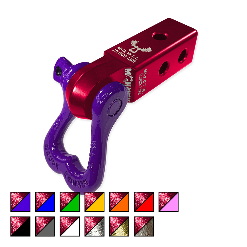 Moose Knuckle XL 3/4 Shackle and Red Mohawk 2.0 Receiver Combo - Aspire Auto Accessories