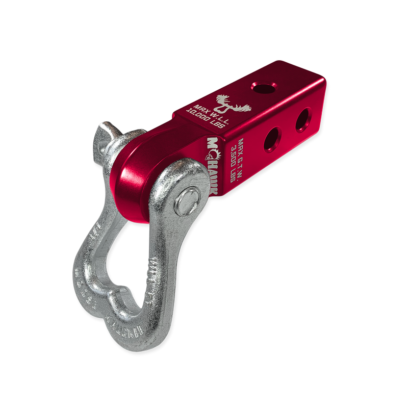 Moose Knuckle XL 3/4 Shackle and Red Mohawk 2.0 Receiver Combo - Aspire Auto Accessories