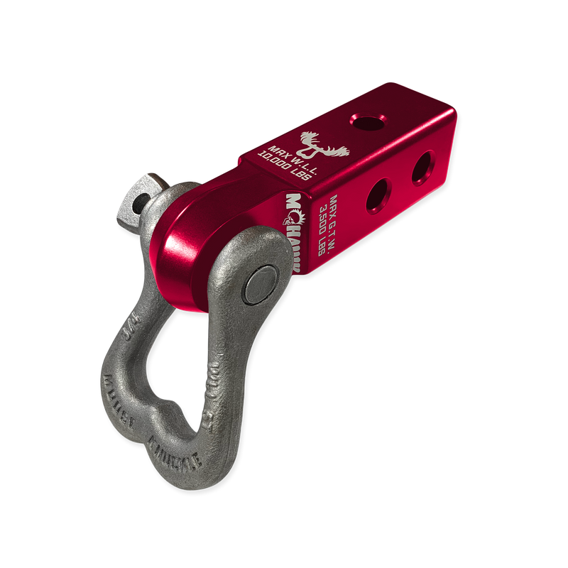 Moose Knuckle XL 3/4 Shackle and Red Mohawk 2.0 Receiver Combo - Aspire Auto Accessories