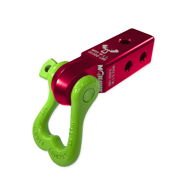 Moose Knuckle XL 3/4 Shackle and Red Mohawk 2.0 Receiver Combo - Aspire Auto Accessories