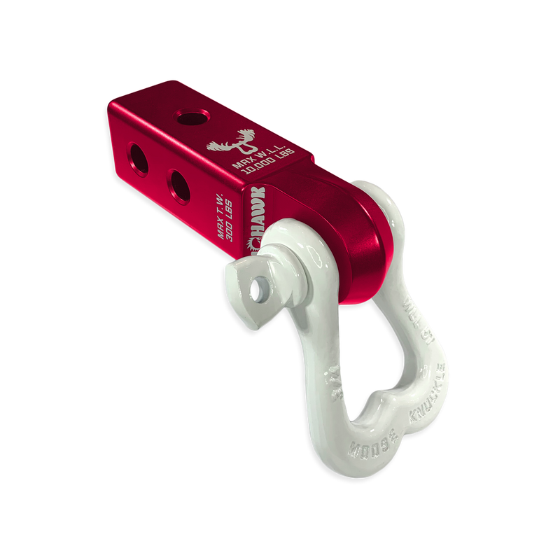 Moose Knuckle XL 3/4 Shackle and Red Mohawk 2.0 Receiver Combo - Aspire Auto Accessories