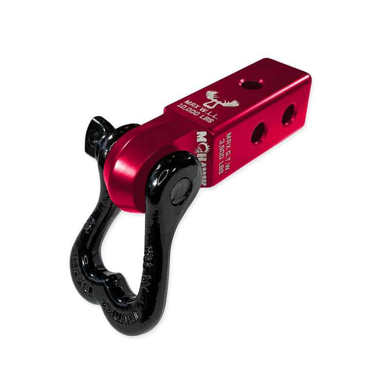 Moose Knuckle XL 3/4 Shackle and Red Mohawk 2.0 Receiver Combo - Aspire Auto Accessories