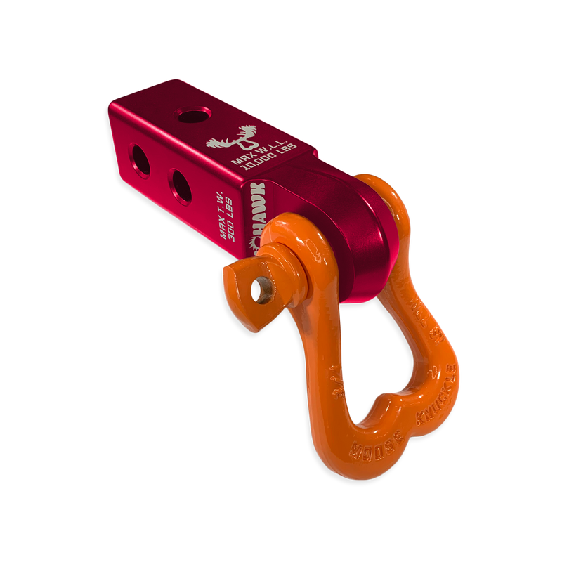 Moose Knuckle XL 3/4 Shackle and Red Mohawk 2.0 Receiver Combo - Aspire Auto Accessories