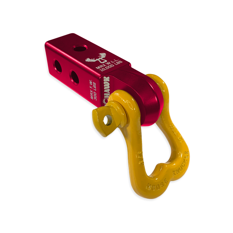 Moose Knuckle XL 3/4 Shackle and Red Mohawk 2.0 Receiver Combo - Aspire Auto Accessories
