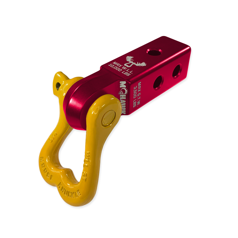 Moose Knuckle XL 3/4 Shackle and Red Mohawk 2.0 Receiver Combo - Aspire Auto Accessories