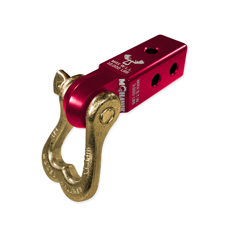 Moose Knuckle XL 3/4 Shackle and Red Mohawk 2.0 Receiver Combo - Aspire Auto Accessories