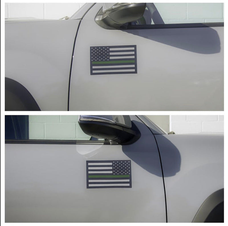 Tactilian American Flag Vehicle Magnets (Black)