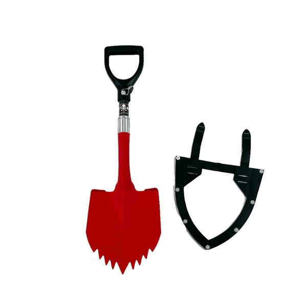 Krazy Beaver Mini Shovel with Black Guard (Textured Red Head / Black Handle)