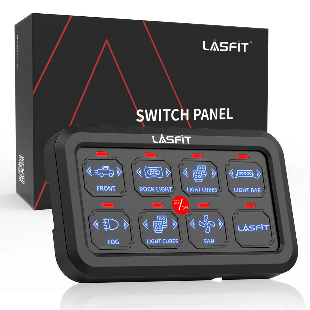 Lasfit 8 Gang Switch Control Panel | Aspire Auto Accessories