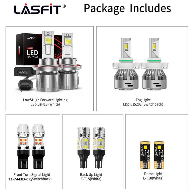 Lasfit LED Exterior Bulbs for Jeep Gladiator (2020-2024) - Aspire Auto Accessories