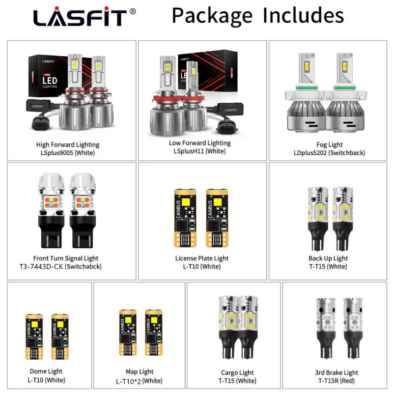 Lasfit LED Bulbs for GMC Canyon (2015-2022) - Aspire Auto Accessories