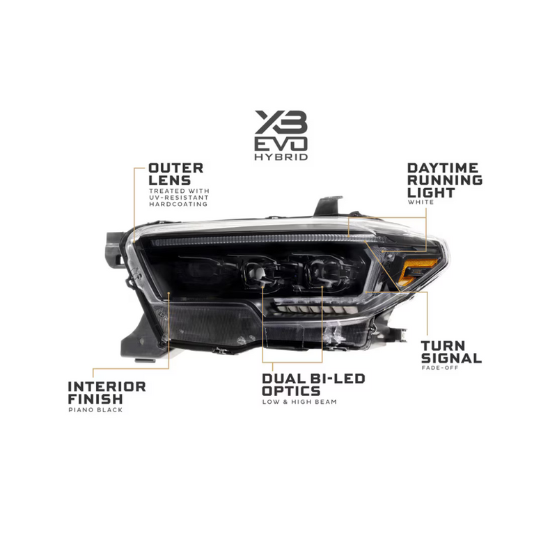Morimoto XB Evo Hybrid LED Headlights for Tacoma (2016-2023) - Aspire Auto Accessories