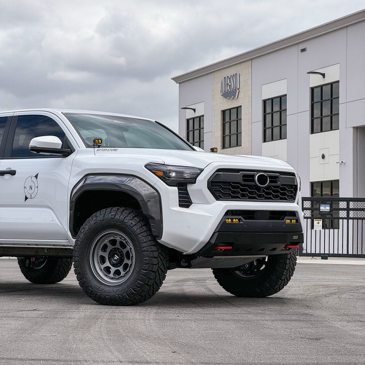 Transmotor Front Left & Right Fender Flares – For 2016-2023 Toyota Tacoma, Black Plastic