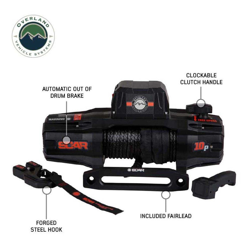 Overland Vehicle Systems Scar 10S Winch - Aspire Auto Accessories