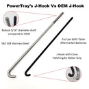 PowerTrays Stainless Steel 5/16" J-Hooks For Toyota Vehicles
