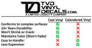 TVD Door & Tailgate Premium Cast Vinyl Decal Letter Inlays for Nissan Titan (2016-2024) - Aspire Auto Accessories