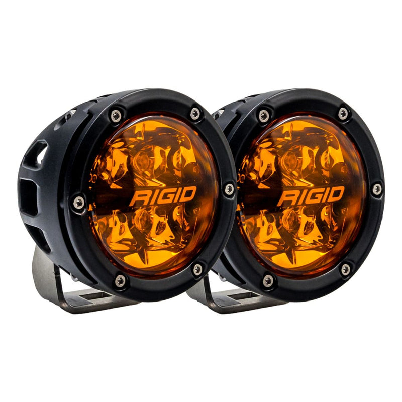 Rigid 360-Series 4" Amber Pro Lens Spot Optic LED Light Pods - Aspire Auto Accessories