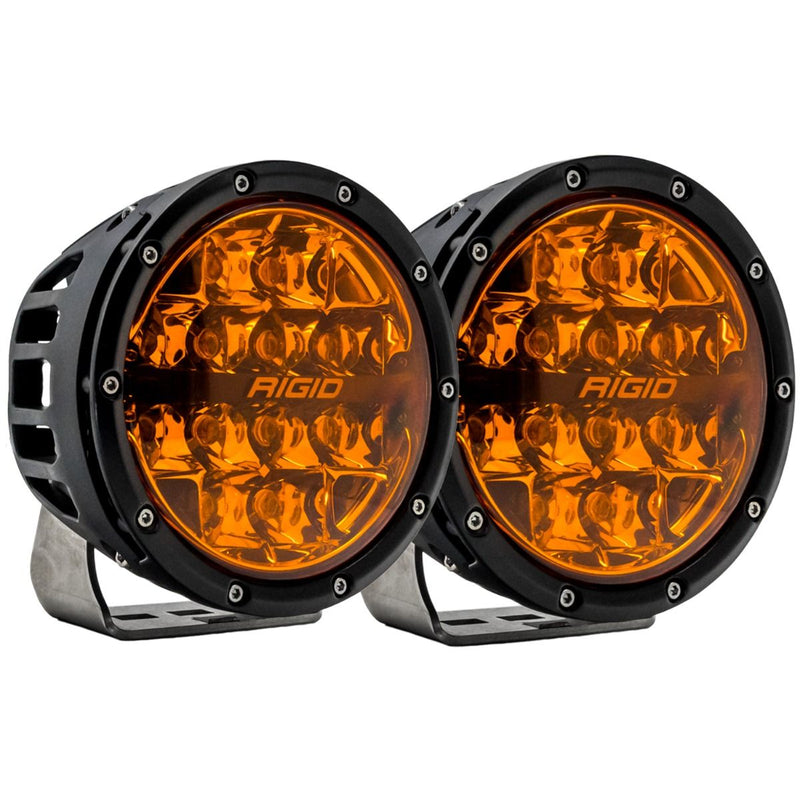 Rigid 360-Series 6" Amber Pro Lens Spot Optic LED Light Pods - Aspire Auto Accessories