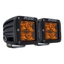 Rigid D-Series Amber Pro Lens Spot Optic LED Light Pods - Aspire Auto Accessories