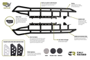 Cali Raised Step Edition Rock Sliders for Toyota Tundra (2014-2021) - Aspire Auto Accessories