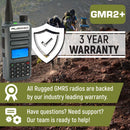 Rugged GMR2 Plus GMRS/FRS Two Way Handheld Radios (2-Pack)