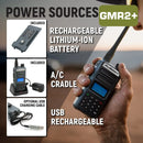 Rugged GMR2 Plus GMRS/FRS Two Way Handheld Radios (2-Pack)