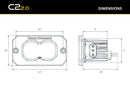 C2 2.0 Yellow Sport Flush Mount LED Pod (pair)