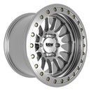 SSW Off-Road Beadlock DAKAR Wheel - Machined Silver - 17X9.0 -25 (6 LUG) - Aspire Auto Accessories