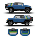 Taco Vinyl Checkered Stripe Kit for  FJ Cruiser (2007-2014) - Aspire Auto Accessories