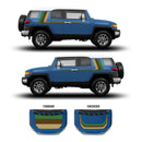 Taco Vinyl Checkered Stripe Kit for  FJ Cruiser (2007-2014) - Aspire Auto Accessories