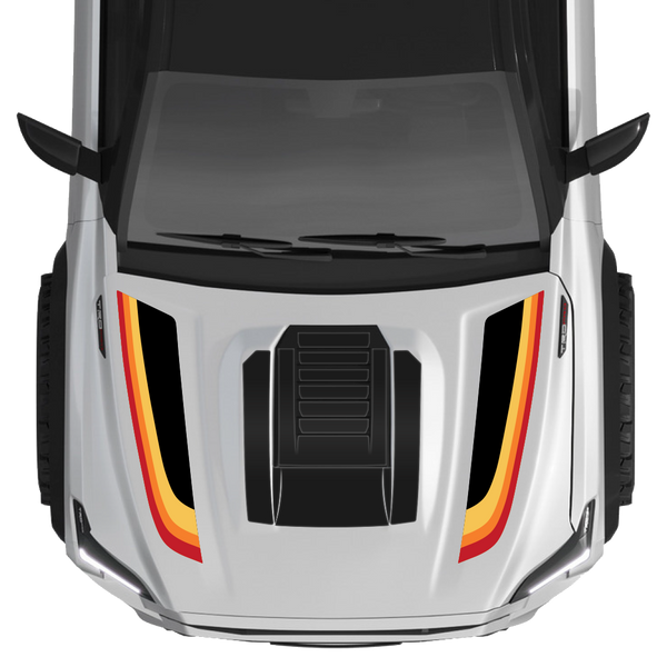 Taco Vinyl Fury Hood Scoop Stamp (W/ Long Fangs) for Tacoma (2024-2025) - Aspire Auto Accessories