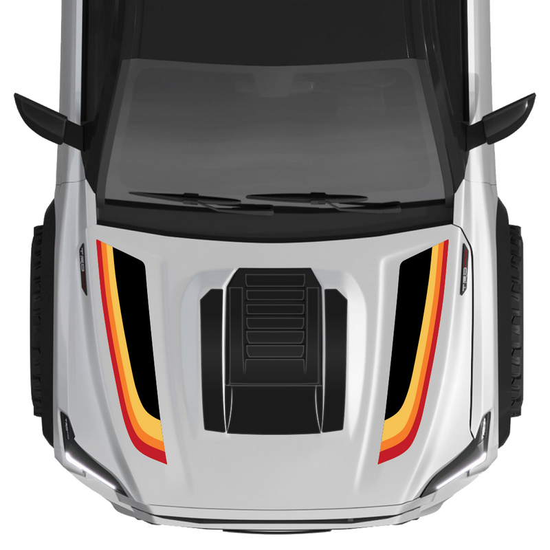 Taco Vinyl Fury Hood Scoop Stamp (W/ Long Fangs) for Tacoma (2024-2025) - Aspire Auto Accessories