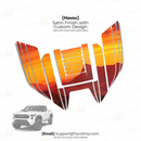 Taco Vinyl Havoc Hood Scoop Stamp (W/ Short Fangs) for Tacoma (2024-2025) - Aspire Auto Accessories