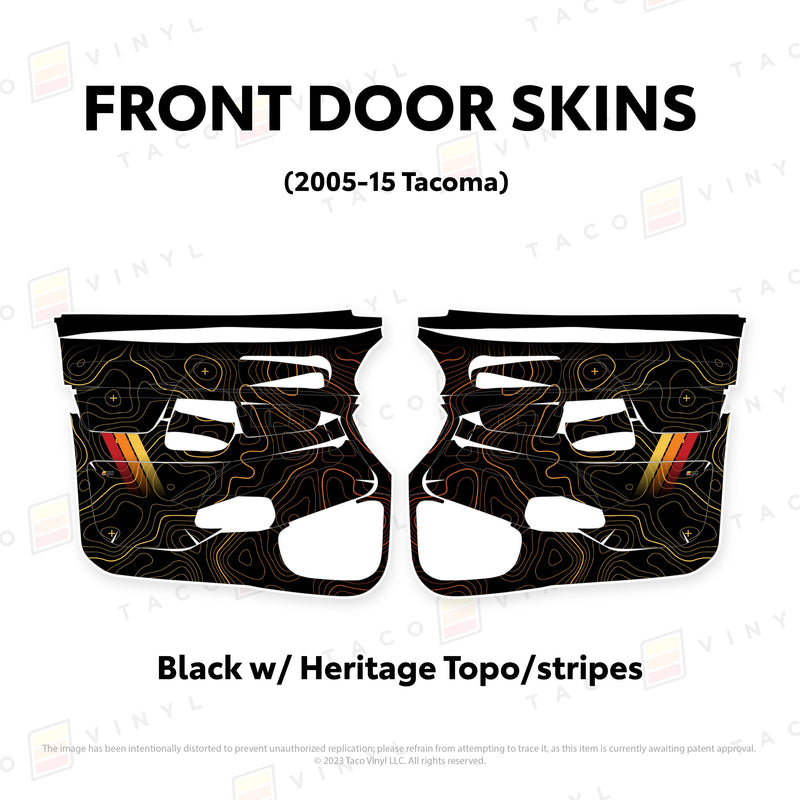 Taco Vinyl Door Skins for Tacoma (2005-2015) - Aspire Auto Accessories
