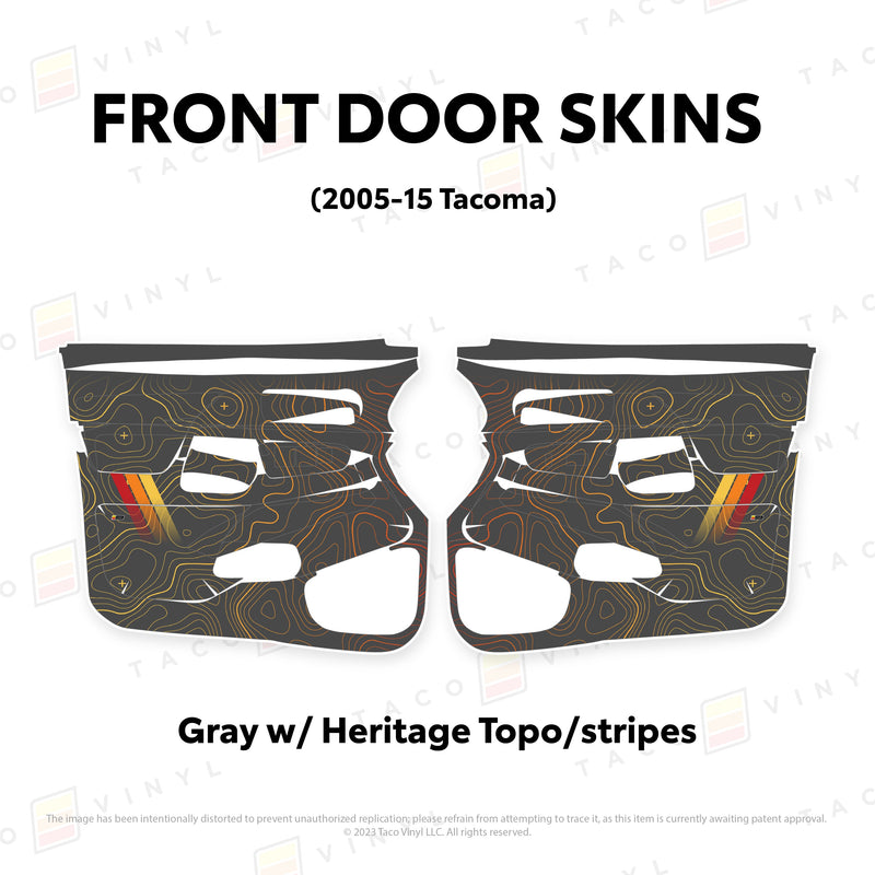 Taco Vinyl Door Skins for Tacoma (2005-2015) - Aspire Auto Accessories