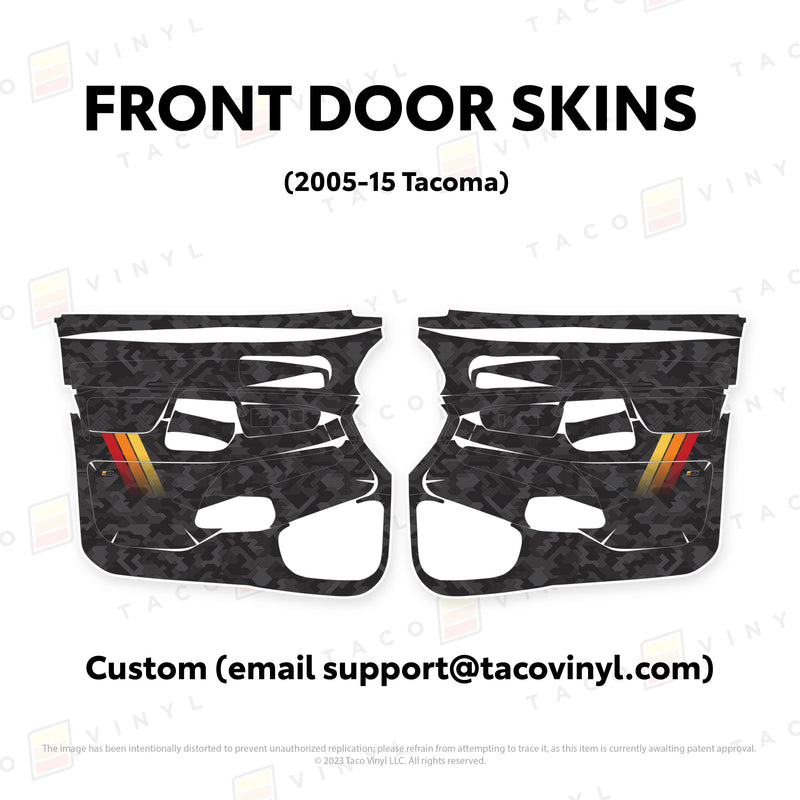 Taco Vinyl Door Skins for Tacoma (2005-2015) - Aspire Auto Accessories