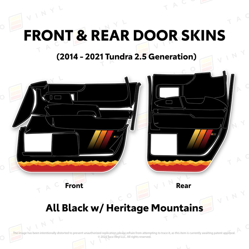 Taco Vinyl Door Skins for Tundra (2014-2021) - Aspire Auto Accessories