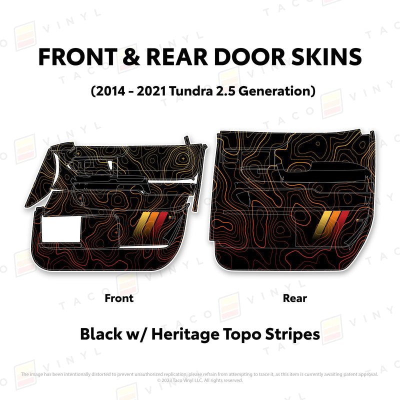 Taco Vinyl Door Skins for Tundra (2014-2021) - Aspire Auto Accessories