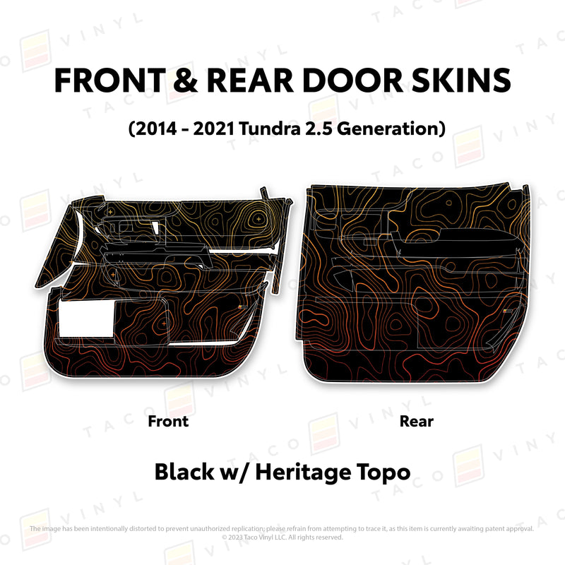 Taco Vinyl Door Skins for Tundra (2014-2021) - Aspire Auto Accessories
