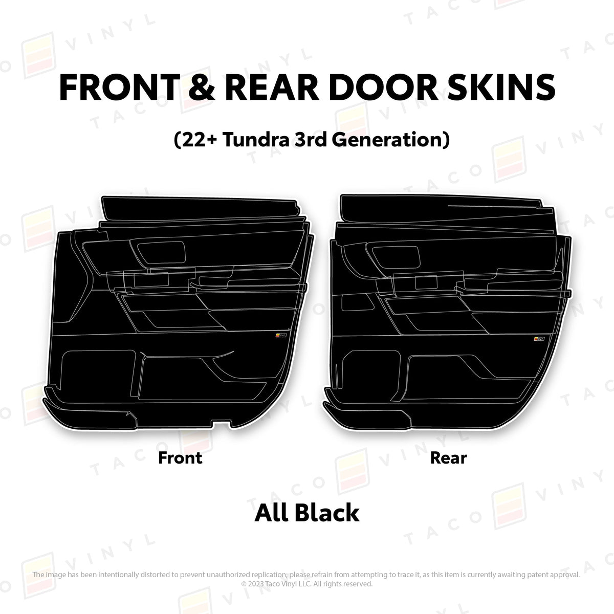 hide Taco Vinyl Door Skins for Tundra (2022-2026)