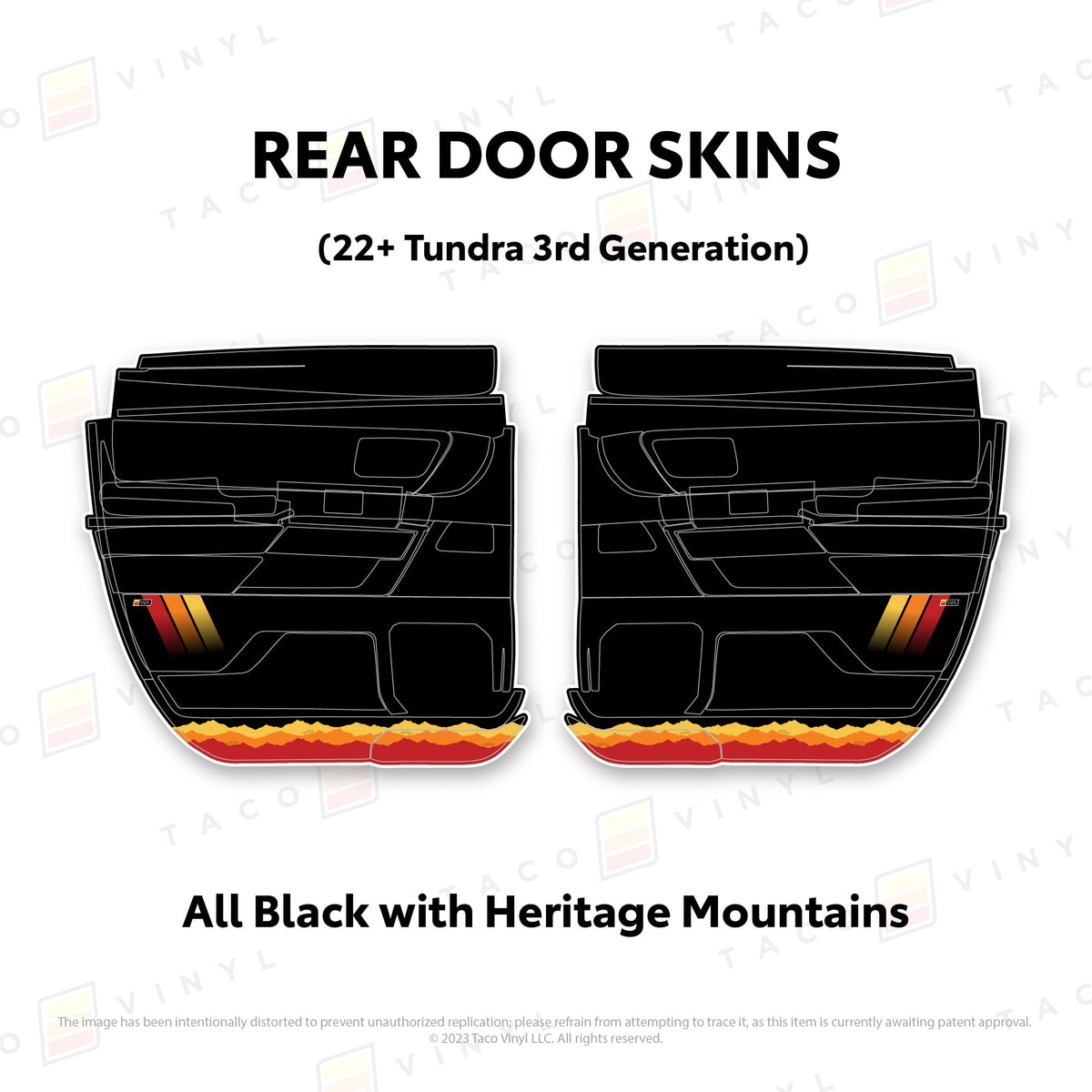 Taco Vinyl Door Skins for Tundra (2022-2026)