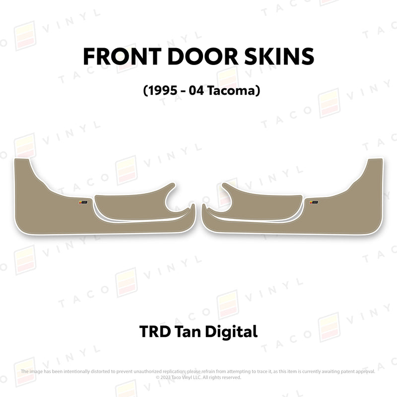 Taco Vinyl Lower Section Door Skins for Tacoma (1995-2004) - Aspire Auto Accessories
