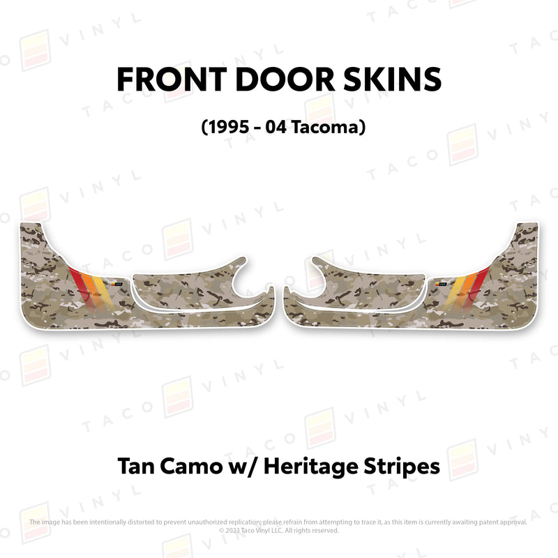 Taco Vinyl Lower Section Door Skins for Tacoma (1995-2004) - Aspire Auto Accessories