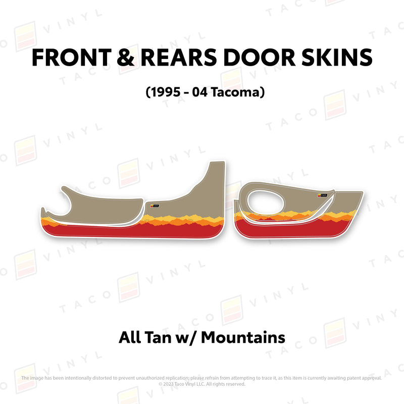 Taco Vinyl Lower Section Door Skins for Tacoma (1995-2004) - Aspire Auto Accessories