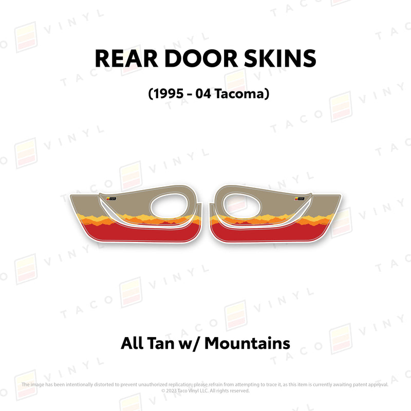 Taco Vinyl Lower Section Door Skins for Tacoma (1995-2004) - Aspire Auto Accessories