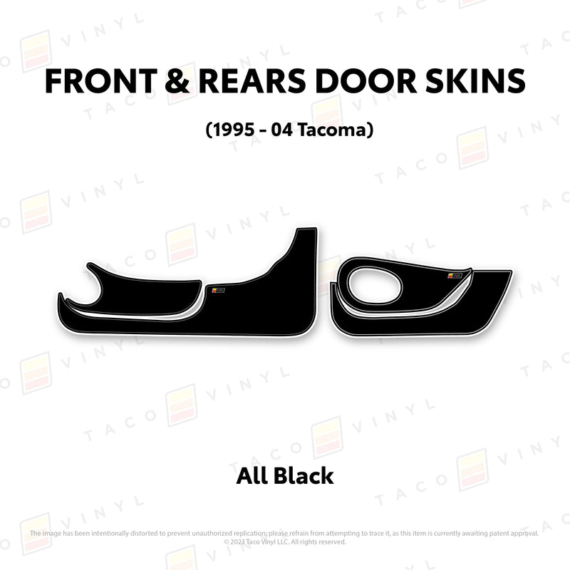 Taco Vinyl Lower Section Door Skins for Tacoma (1995-2004) - Aspire Auto Accessories