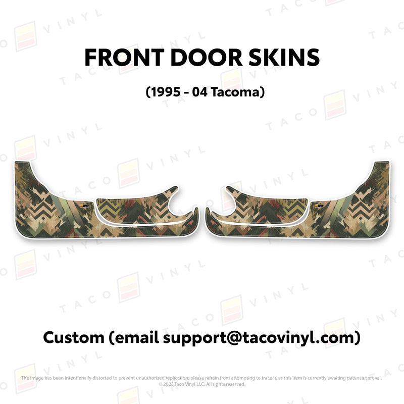 Taco Vinyl Lower Section Door Skins for Tacoma (1995-2004) - Aspire Auto Accessories